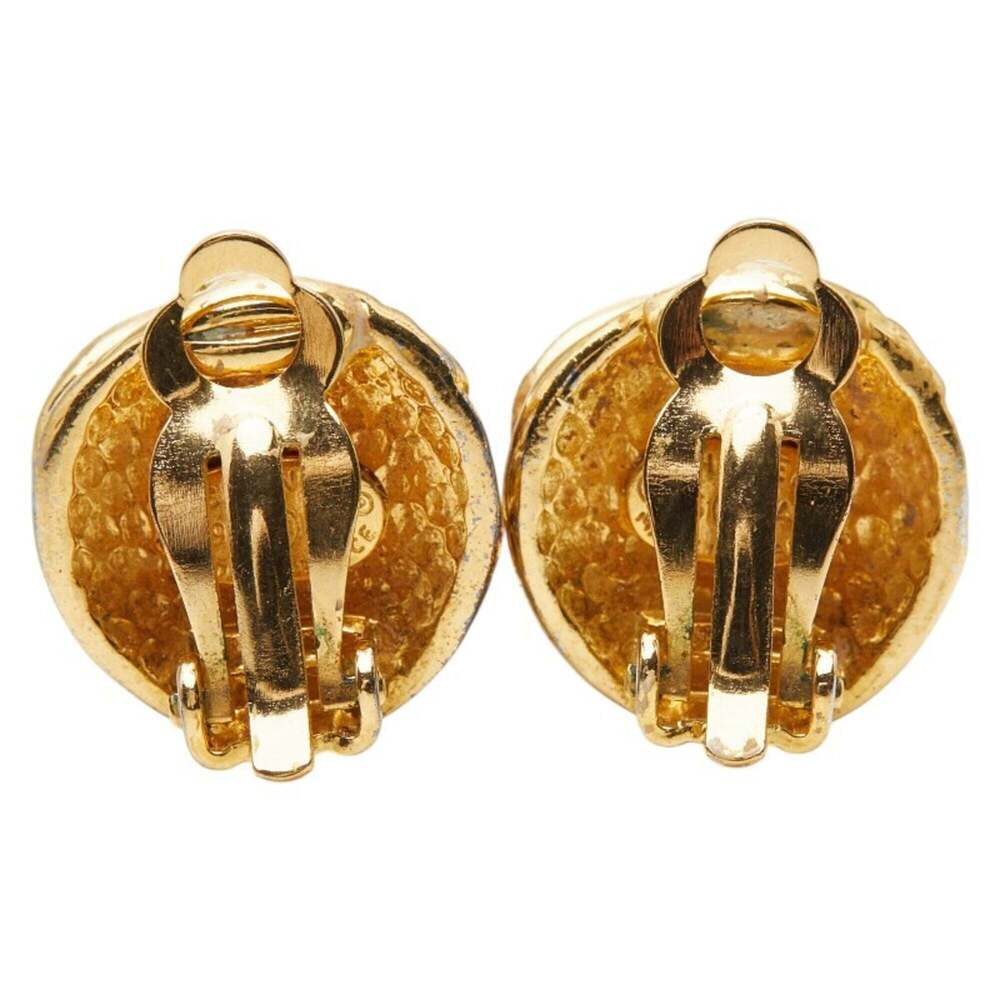 CHANEL Vintage Gold Logo Earrings - Picture 3 of 5